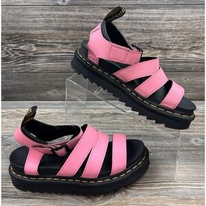 Dr. Doc Martens Blaire Chunky Platform Sandals Hot Pink US-7 EU-38 Punk Grunge